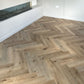 Lusso Portofino Herringbone Voyager Oak Glue Down LVT Vinyl Flooring