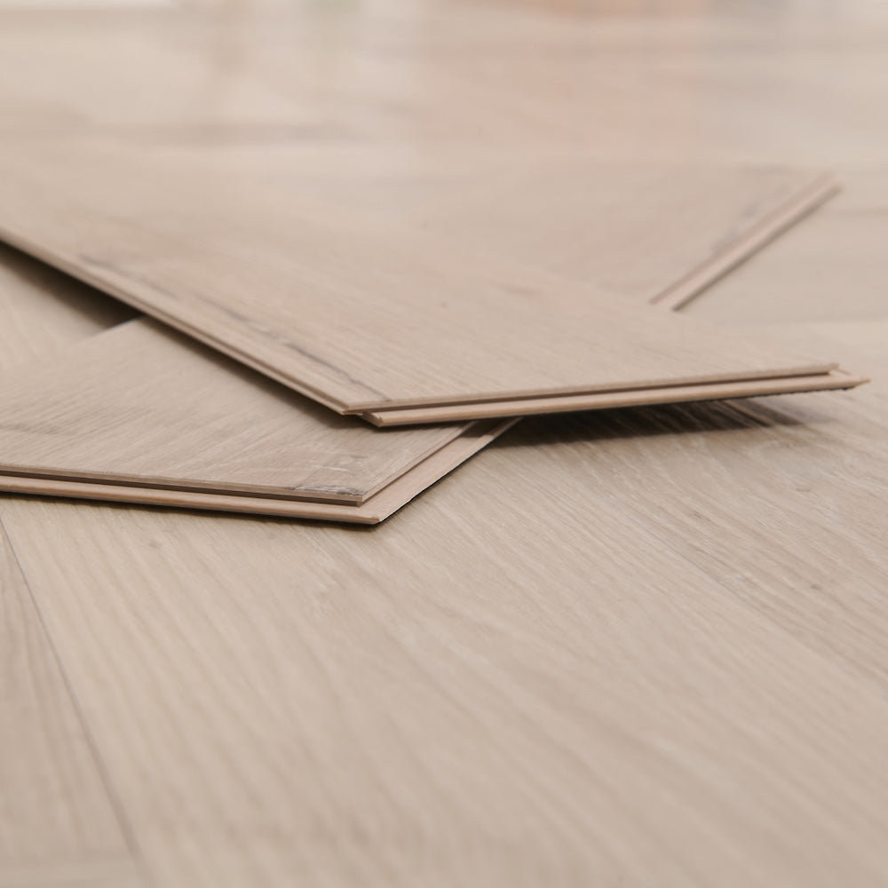 Lusso Portofino Herringbone White Oak SPC Click Vinyl Flooring