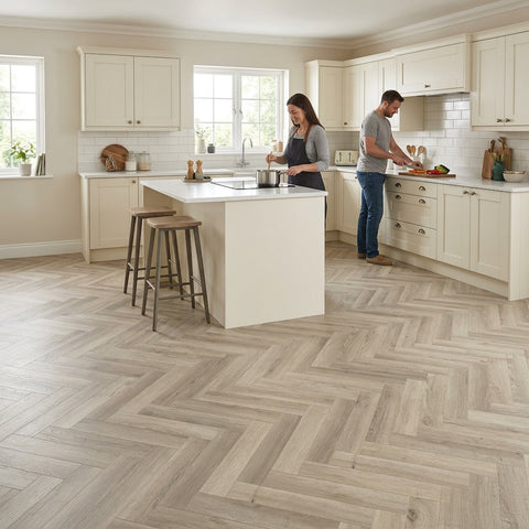 Lusso Flooring Siena Aalborg Herringbone Laminate Flooring 12mm
