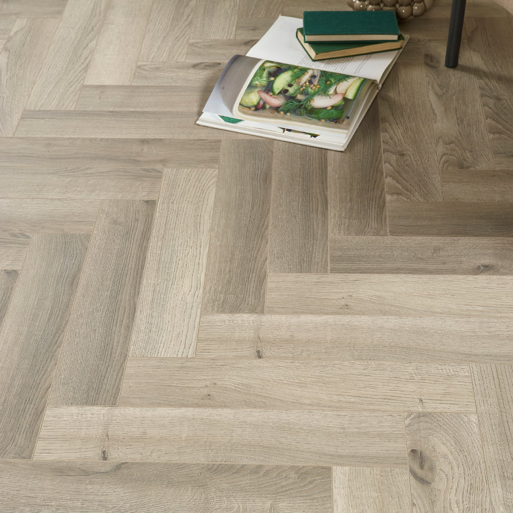 Siena Aalborg Herringbone Laminate Flooring 12mm - (SAMPLE)