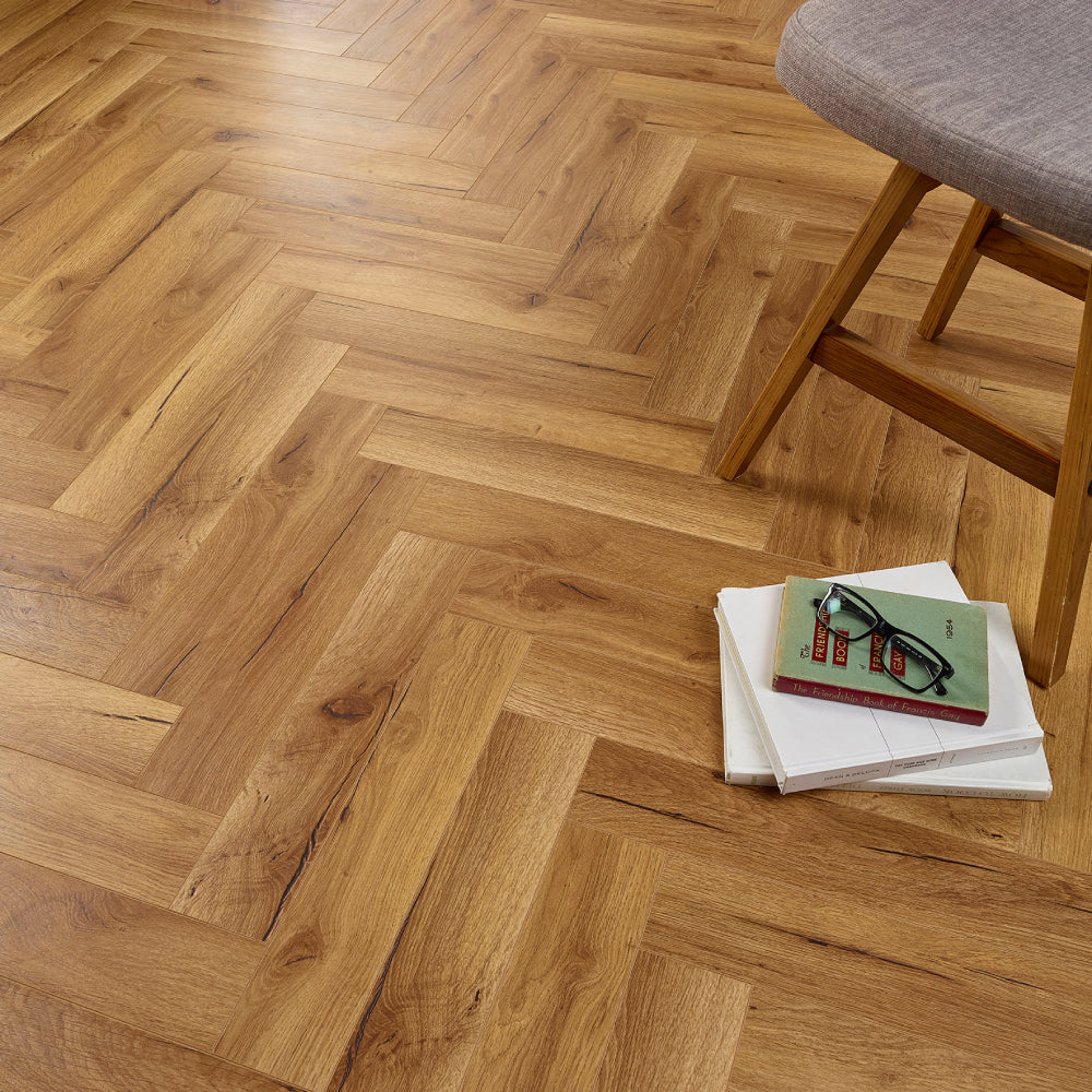 Lusso Siena Helsinki Herringbone Laminate Flooring 12mm