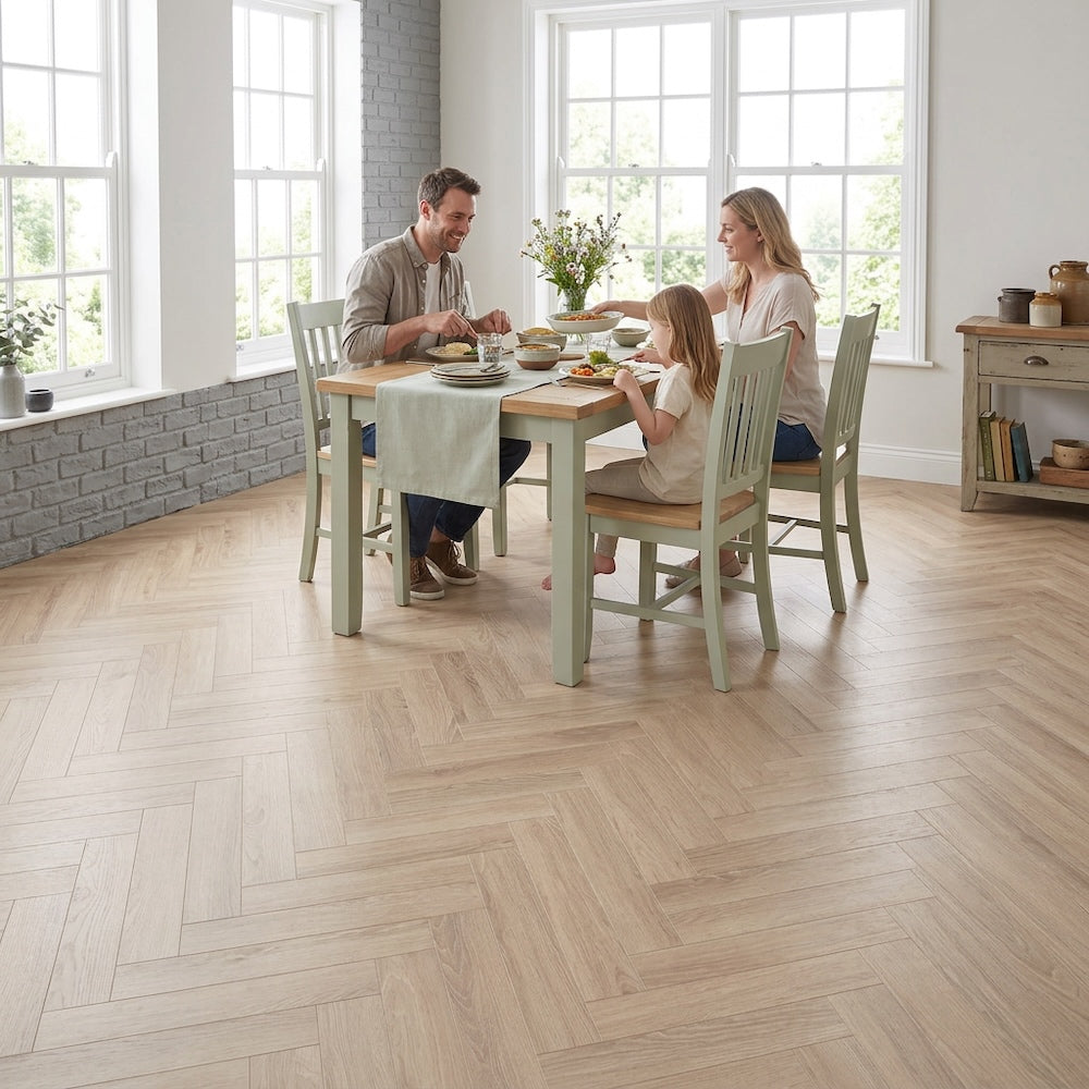 Lusso Flooring Siena Malmo Herringbone Laminate Flooring 12mm