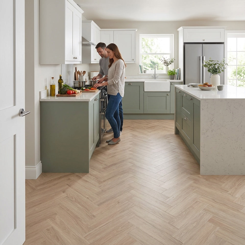 Lusso Flooring Siena Malmo Herringbone Laminate Flooring 12mm