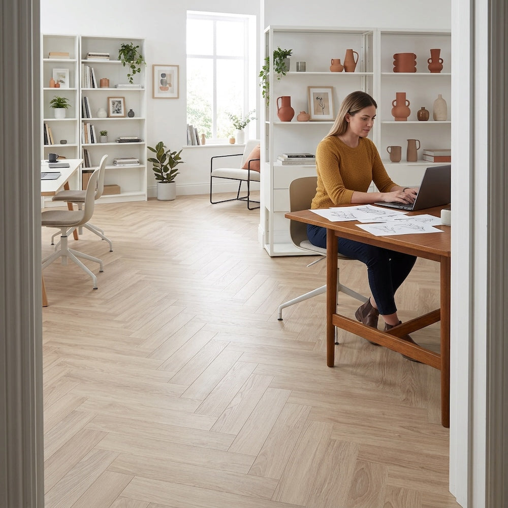 Lusso Flooring Siena Malmo Herringbone Laminate Flooring 12mm