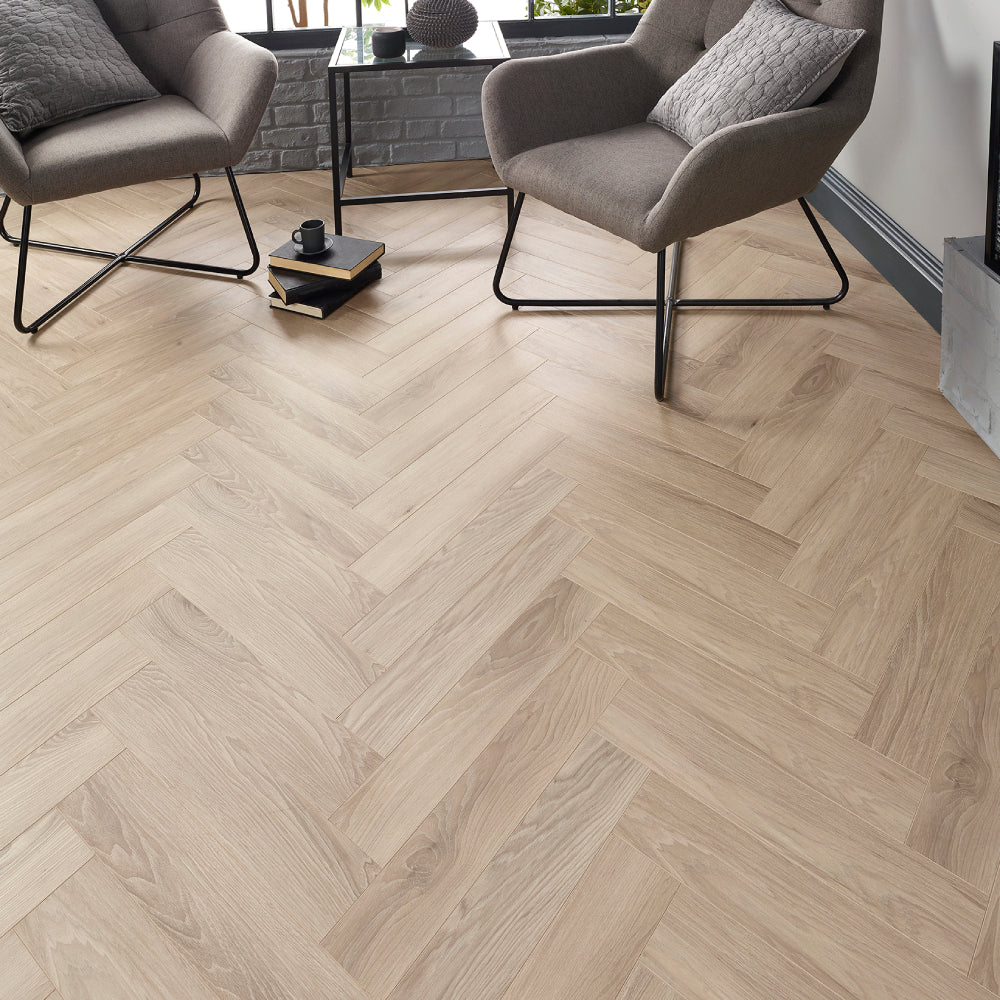 Lusso Siena Malmo Herringbone Laminate Flooring 12mm