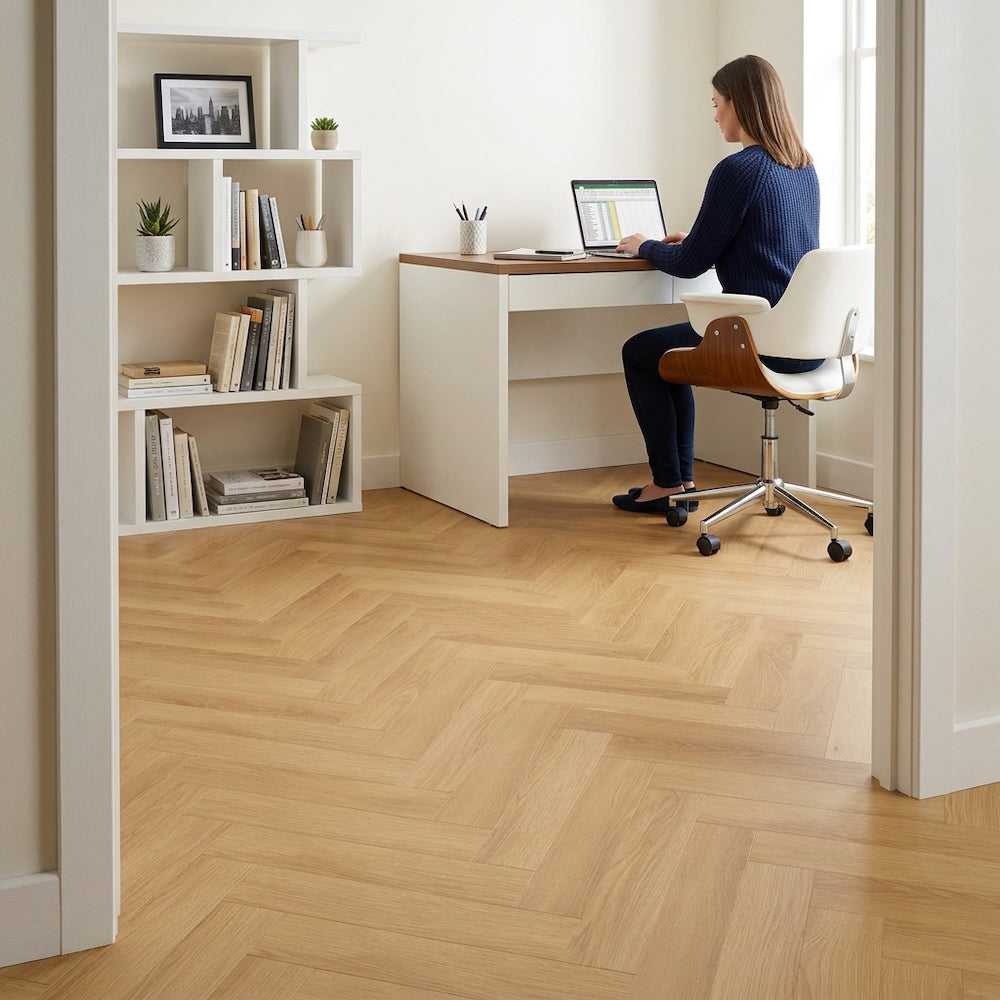 Lusso Flooring Siena Stockholm Herringbone Laminate Flooring 12mm