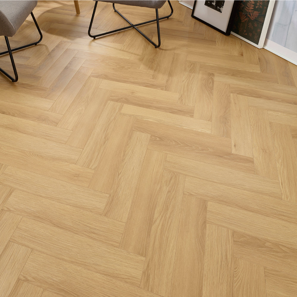 Lusso Siena Stockholm Herringbone Laminate Flooring 12mm - (SAMPLE)