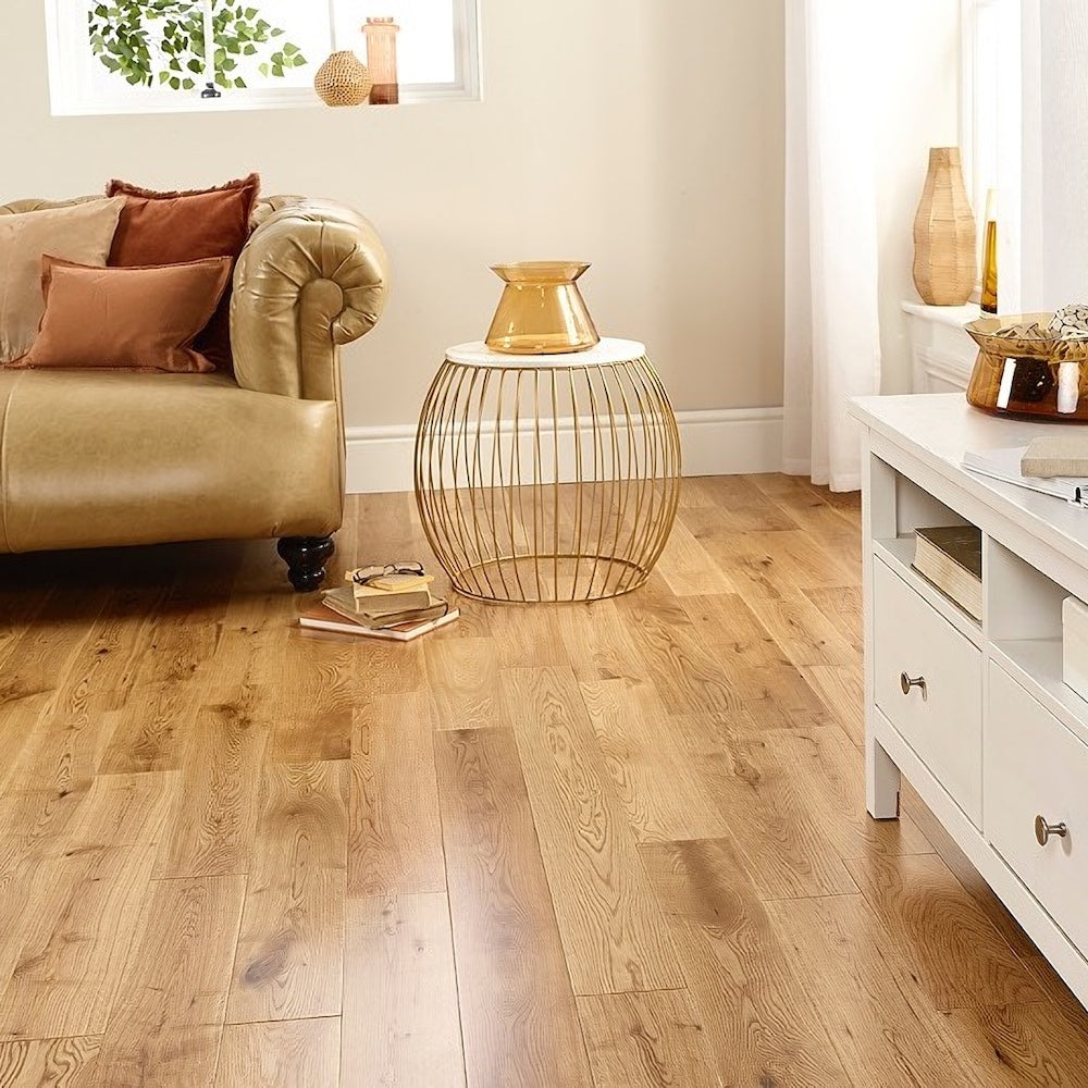 Lusso Sorrento Natural Lacquered Engineered Oak 125mm - (SAMPLE)