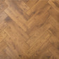 Lusso Verona Smoked Golden Smooth Oiled Rustic Herringbone Solid Oak Flooring - (SAMPLE)