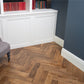 Lusso Rome Herringbone Smoked Brushed & Lacquered Engineered Oak - (SAMPLE)
