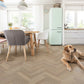 Lusso Bari Liberty Elm Herringbone Glue Down LVT Vinyl Flooring