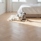 Lusso Carrara Luxe Unfinished Oak Herringbone Engineered Wood Flooring