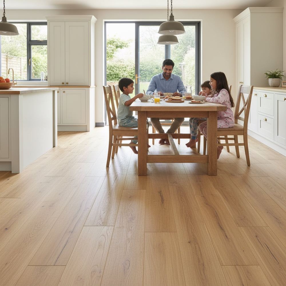 Lusso Catania Smoked White Oiled & Handscraped Engineered Oak 190mm