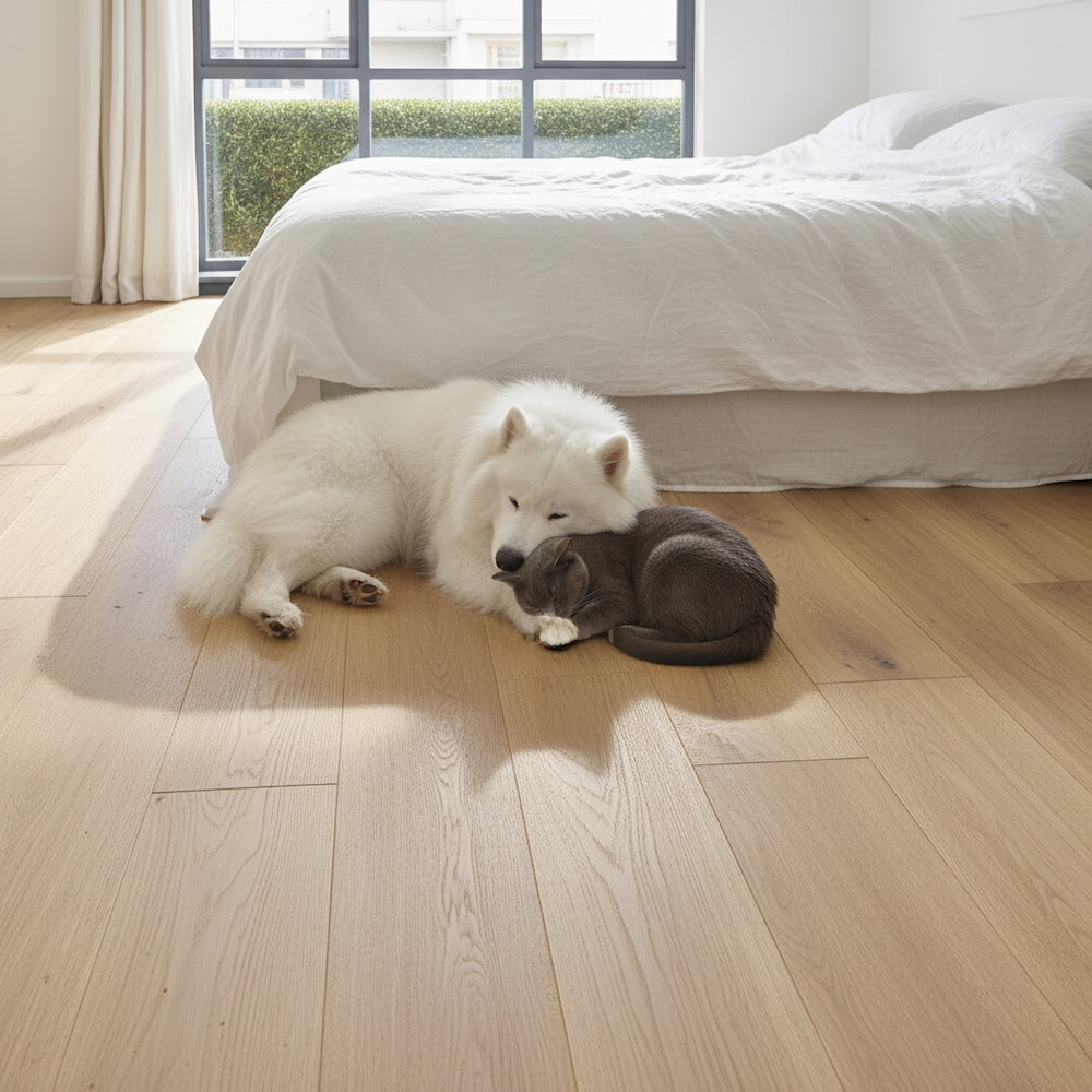Lusso Catania Smoked White Oiled & Handscraped Engineered Oak 190mm