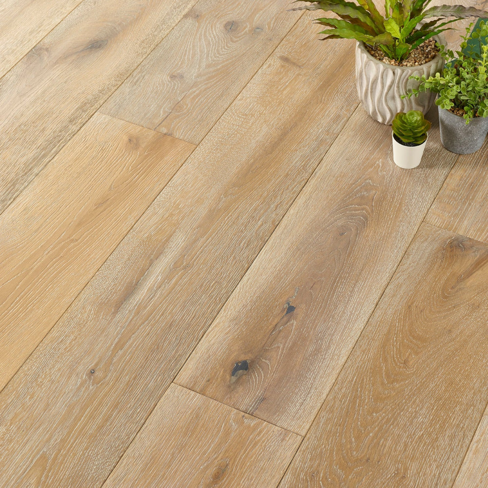 Catania White Brushed Oiled Engineered Oak 190mm - (SAMPLE)