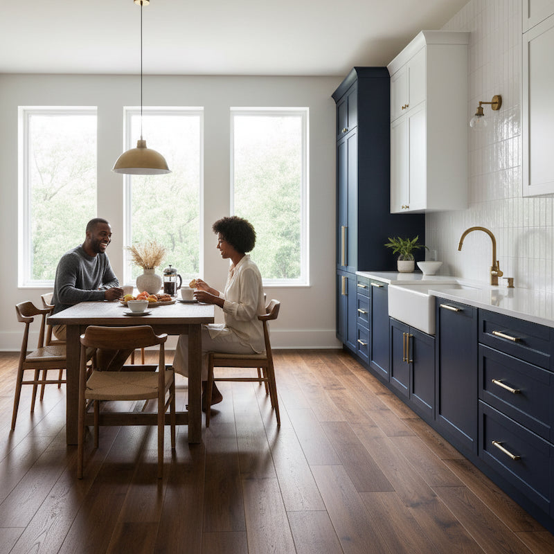 Lusso Como Nero Elegante Dark Smoked Engineered Oak Flooring