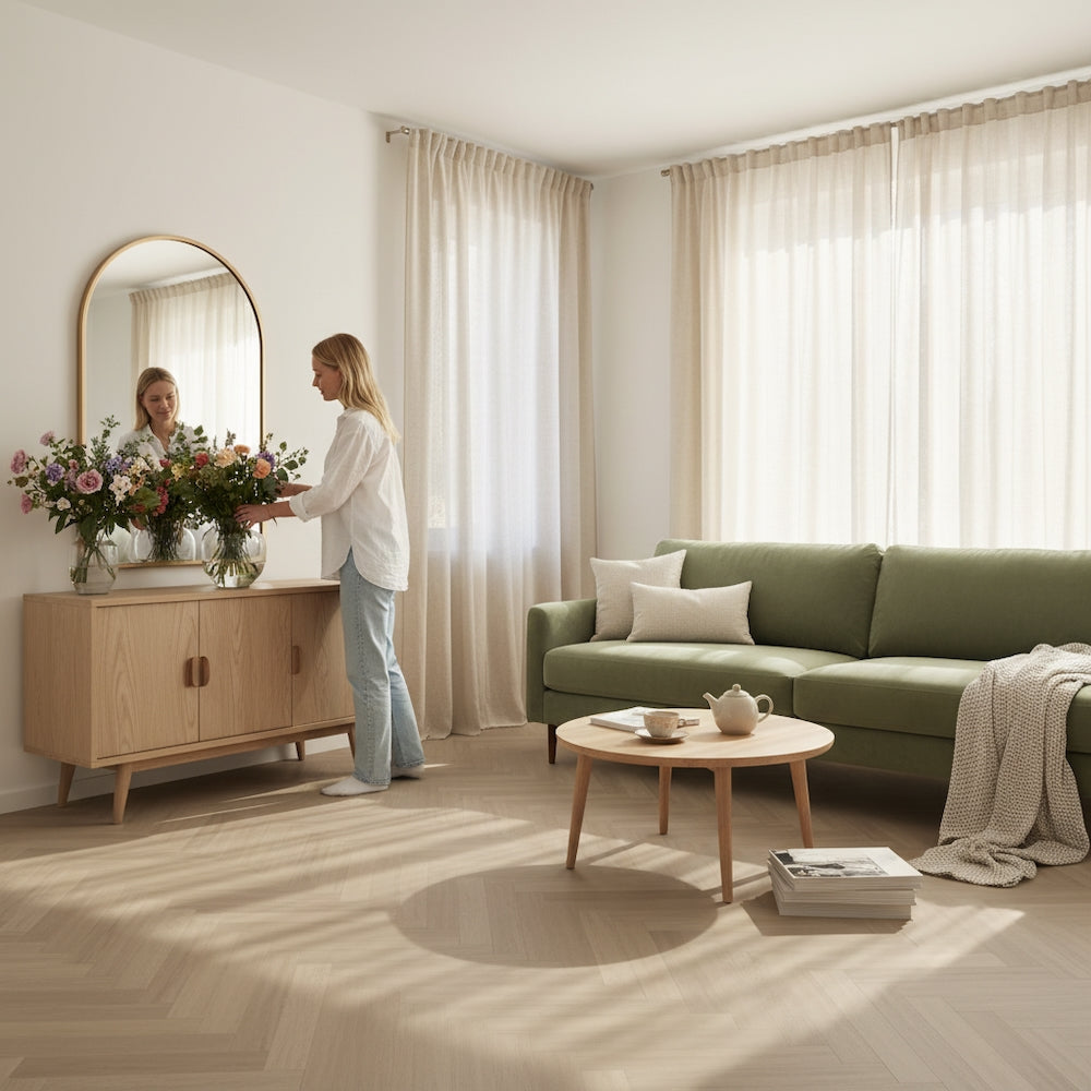 Lusso Flooring Bari Liberty Elm Herringbone Glue Down LVT Vinyl