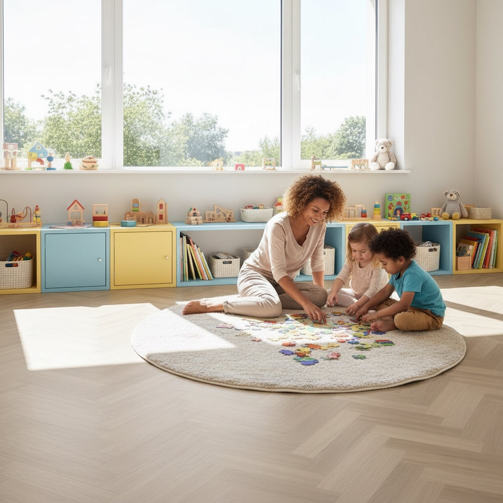 Lusso Flooring Bari Liberty Elm Herringbone Glue Down LVT Vinyl