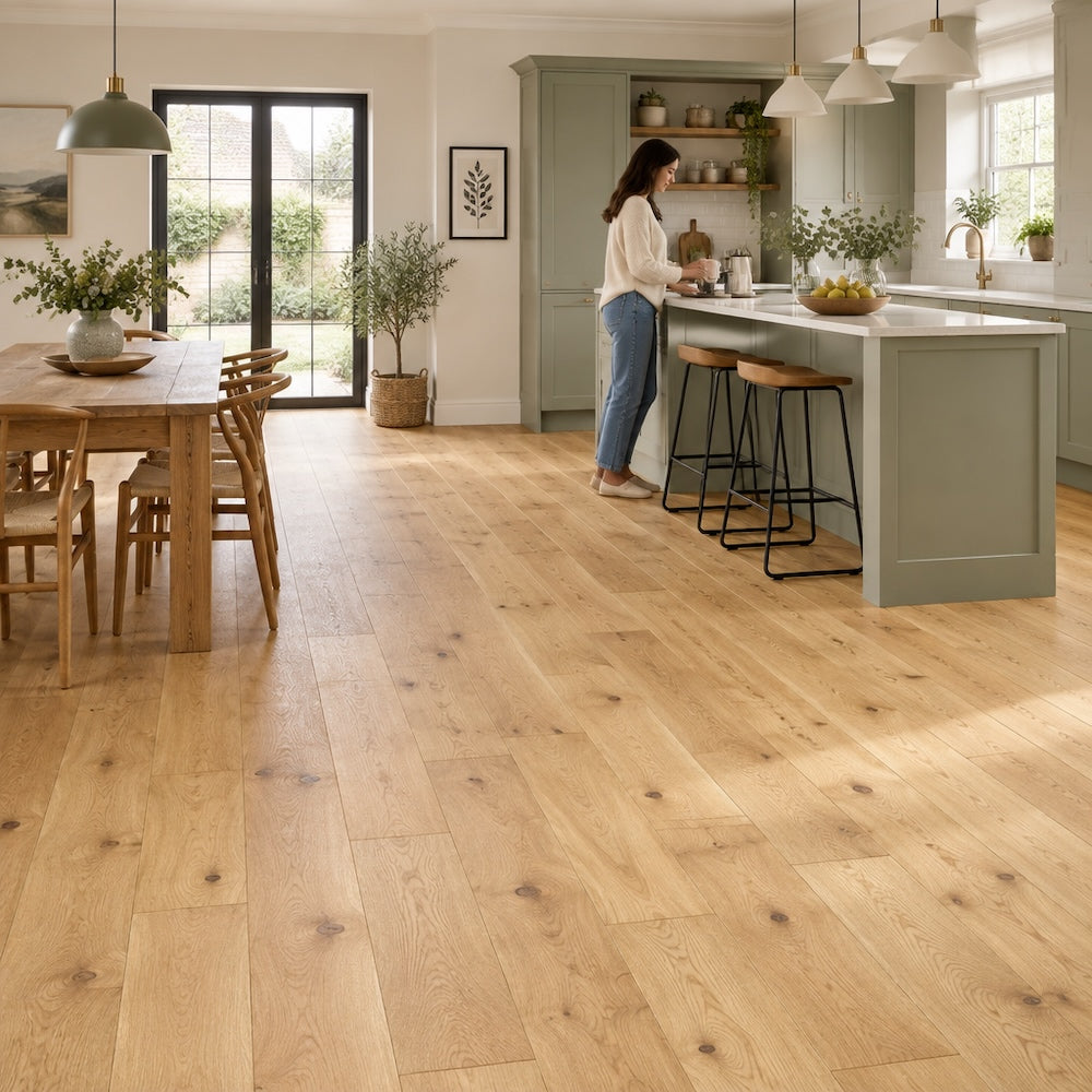 Lusso Flooring Modena Natural Brushed & Oiled Engineered Oak 150mm
