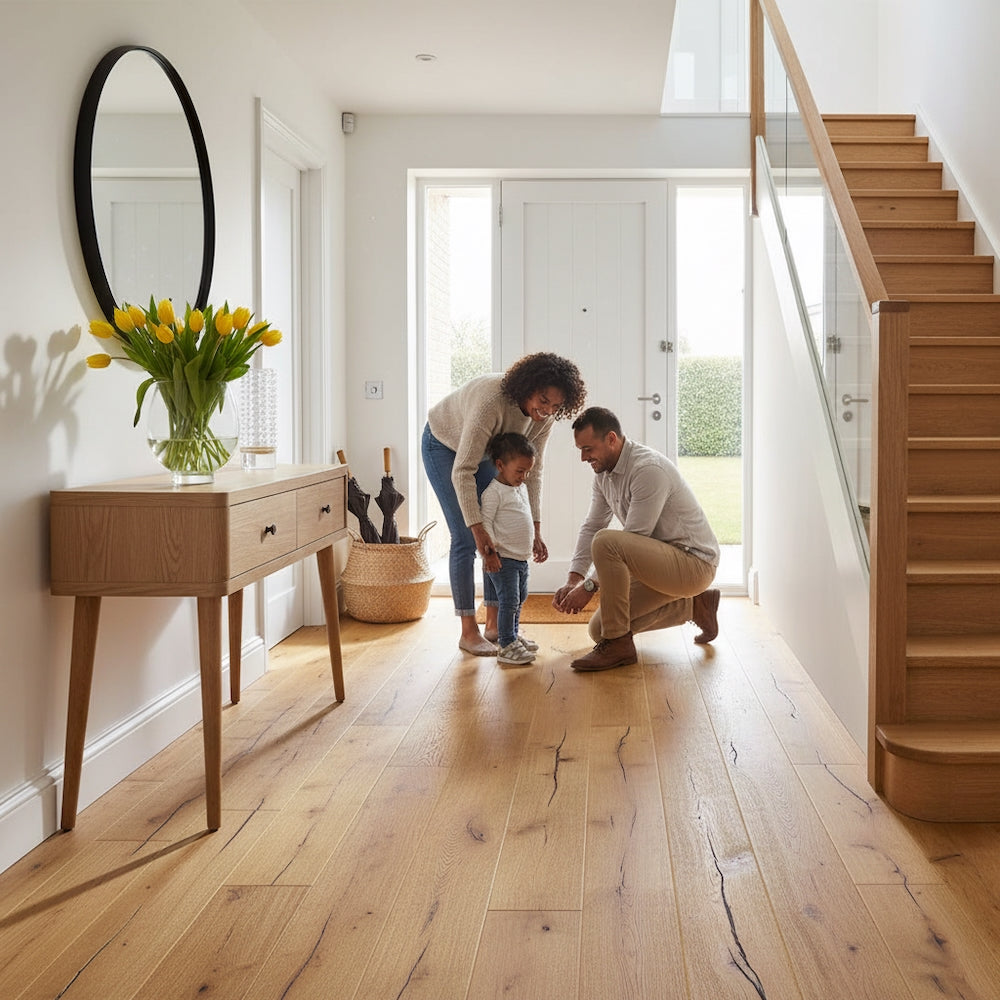 Lusso Flooring Trento Distressed Natural Oiled Engineered Oak 220mm