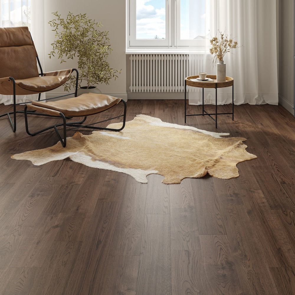 Florence Coffee Handscraped Solid Oak Flooring 150mm - (SAMPLE)