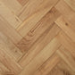 Lusso Genoa Natural Brushed and Lacquered Rustic Herringbone Solid Oak Flooring