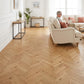 Lusso Flooring Genoa Natural Brushed and Lacquered Rustic Herringbone Solid Oak