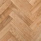 Lusso Genoa Natural Smooth Lacquered Rustic Herringbone Solid Oak Flooring