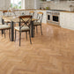Lusso Genoa Natural Smooth Lacquered Rustic Herringbone Solid Oak Flooring