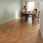 Lusso Flooring Genoa Smoked Golden Brushed and Oiled Rustic Herringbone Solid Oak