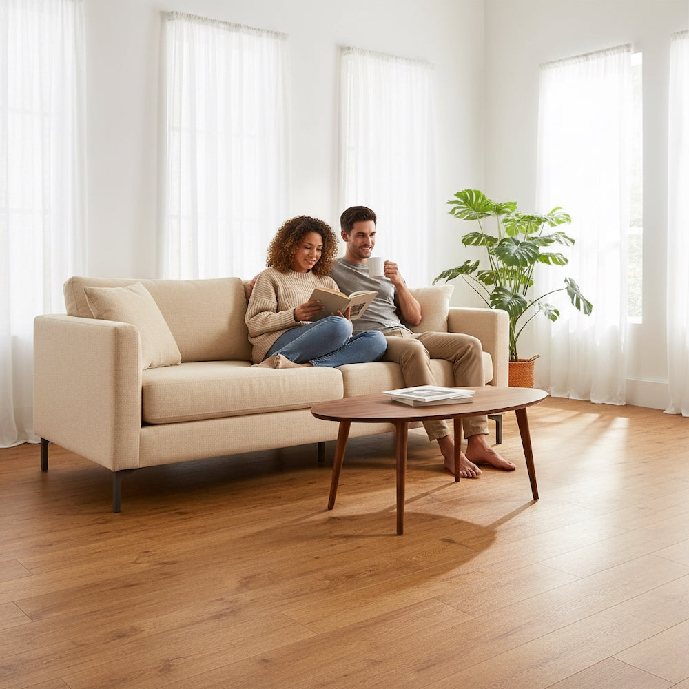Lusso Messina Golden Brushed & UV Lacquered Click Engineered Oak 190mm