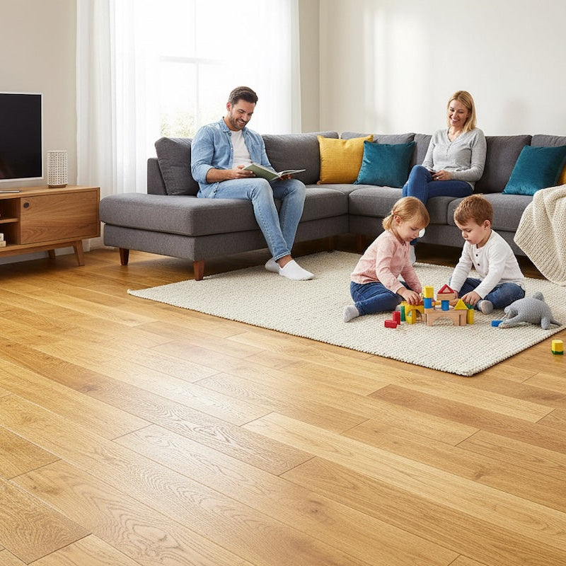 Lusso Modena Golden Brushed & Lacquered Engineered Oak 125mm