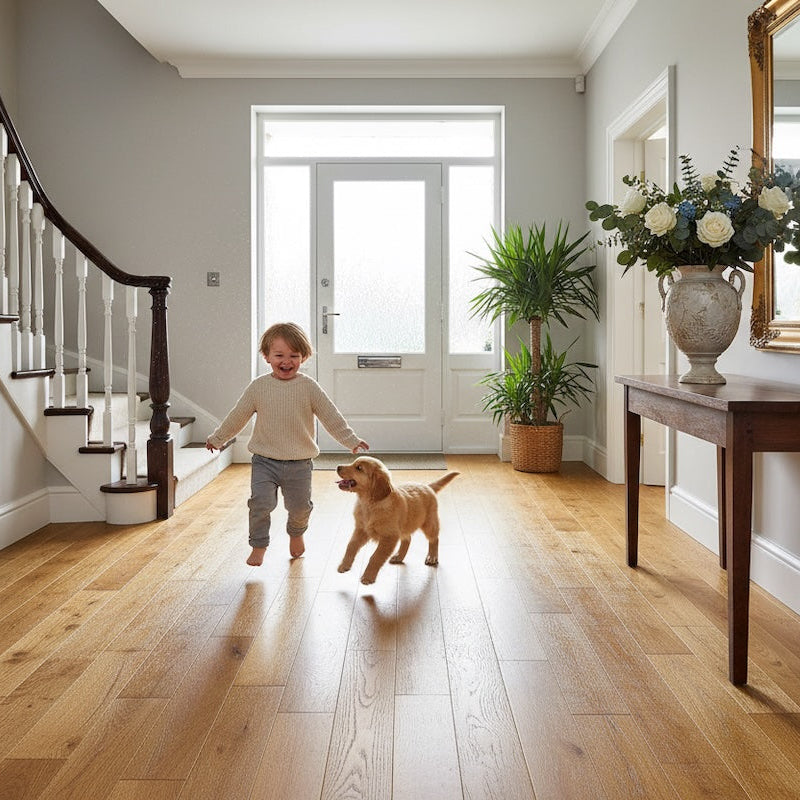 Lusso Modena Golden Brushed & Lacquered Engineered Oak 125mm