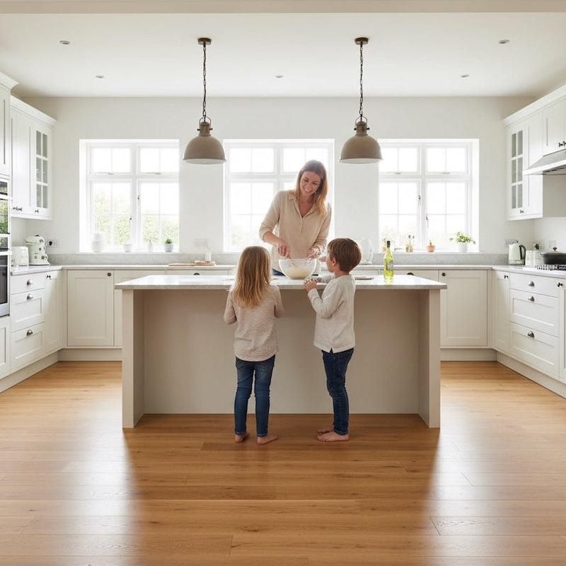 Lusso Modena Natural Brushed & Lacquered Engineered Oak 190mm