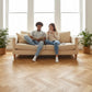 Lusso Novara Herringbone Natural Brushed & Lacquered Engineered Oak