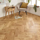 Novara Herringbone Natural Brushed & Lacquered Engineered Oak - (SAMPLE)