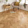 Novara Herringbone Brushed & Lacquered Engineered Oak