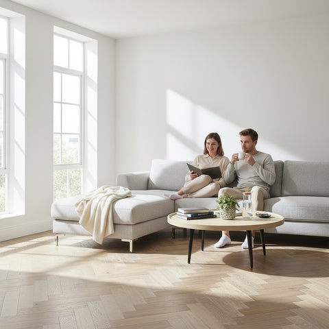 Lusso Novara Herringbone Smoked Grey Engineered Oak