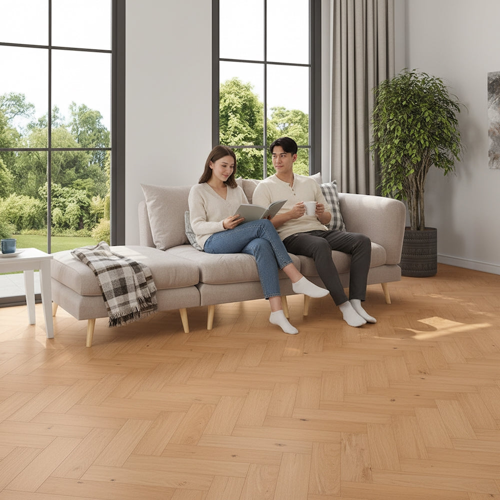 Lusso Novara Luxe Charm Herringbone Engineered Oak