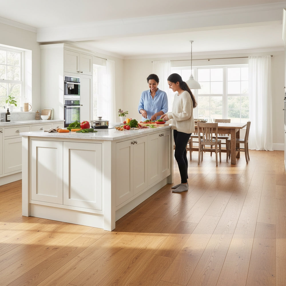 Lusso Novara Luxe Golden Brushed UV Oiled Oak Engineered Wood Flooring