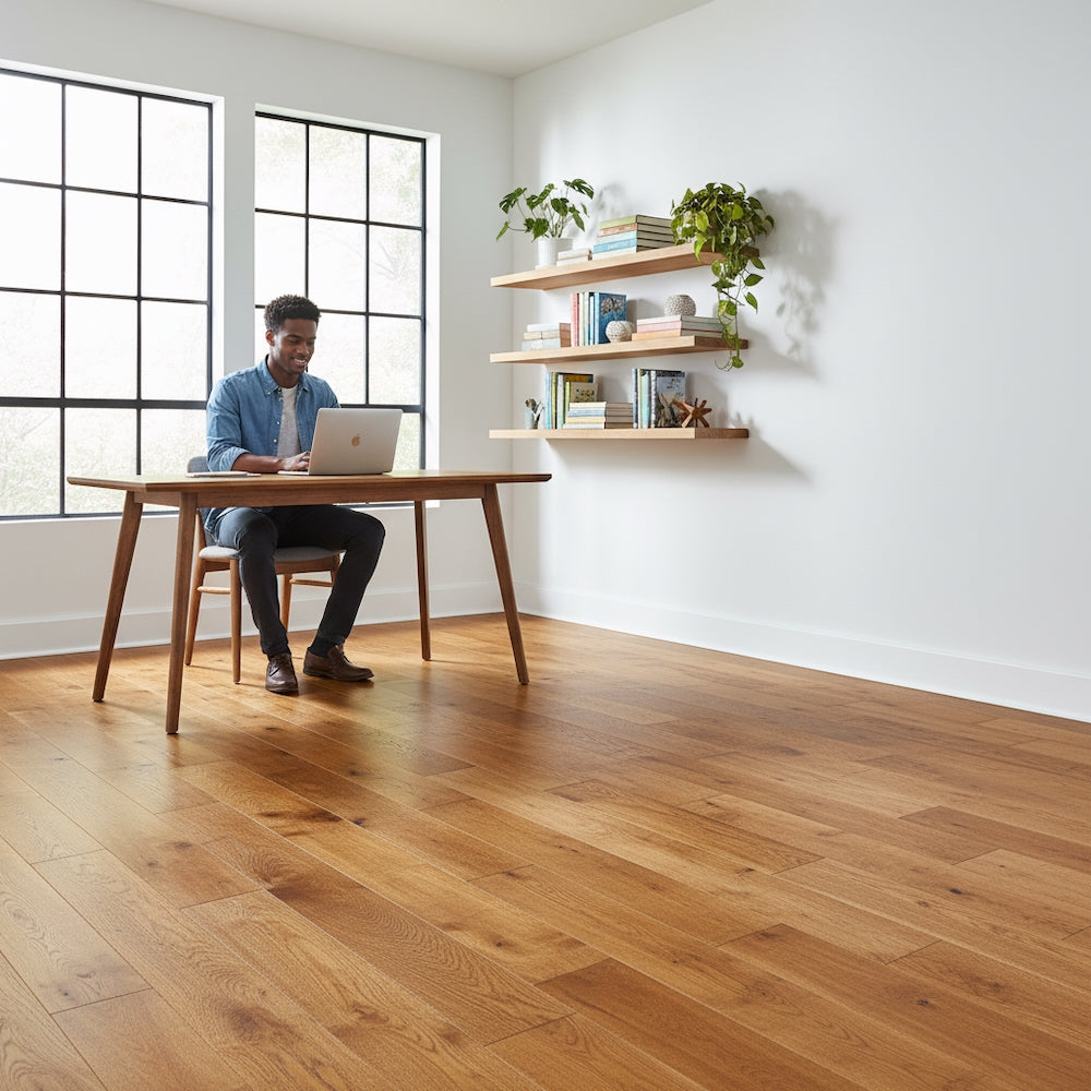 Lusso Novara Luxe Golden Brushed UV Oiled Oak Engineered Wood Flooring