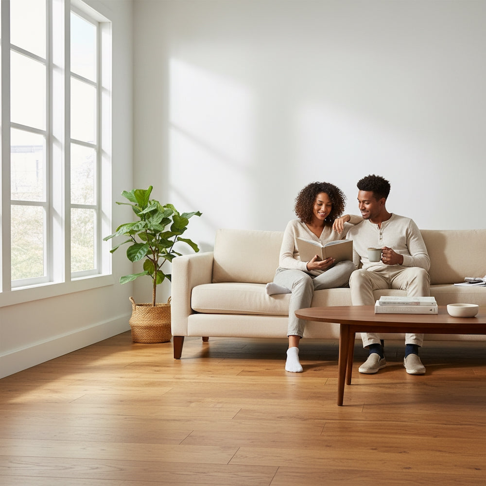 Lusso Novara Luxe Golden Brushed UV Oiled Oak Engineered Wood Flooring