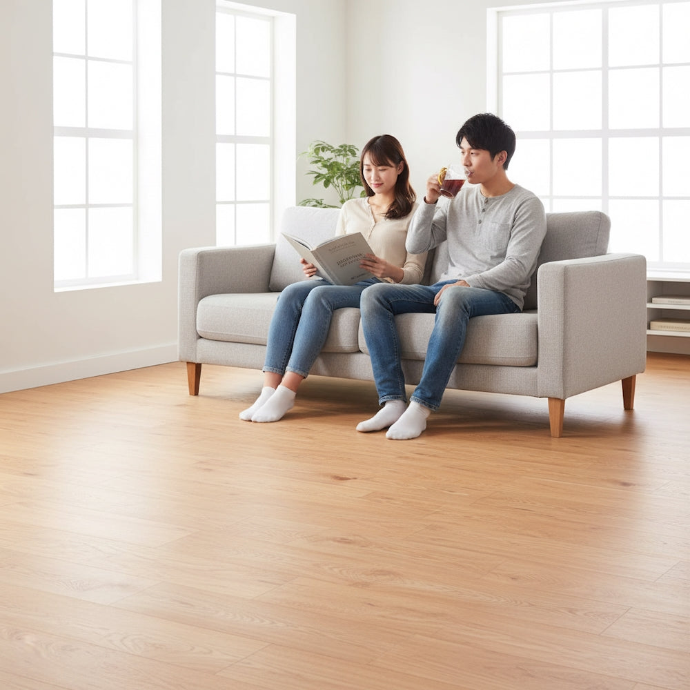 Lusso Novara Luxe Natural Brushed UV Lacquered Oak Engineered Wood Flooring