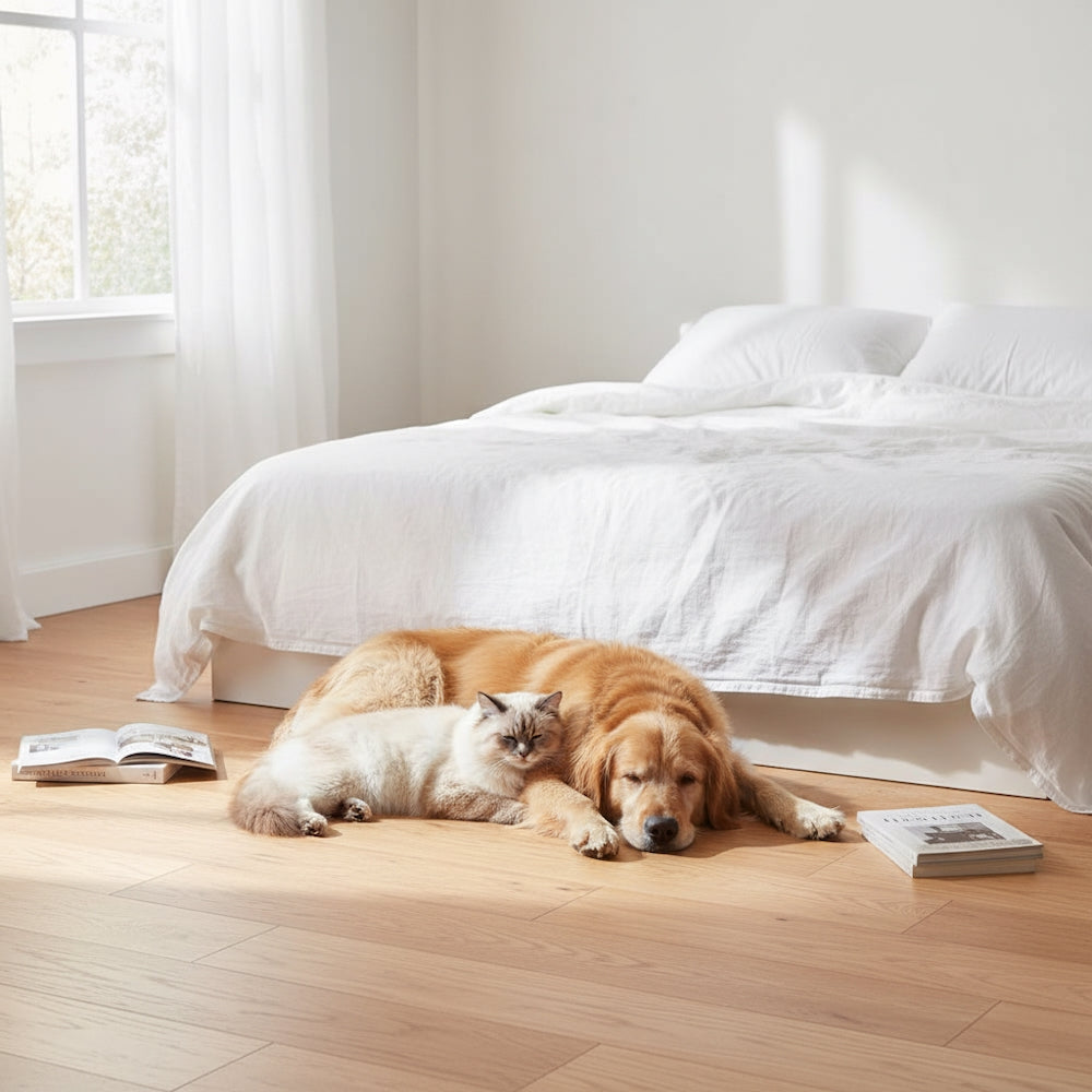 Lusso Novara Luxe Natural Brushed UV Lacquered Oak Engineered Wood Flooring