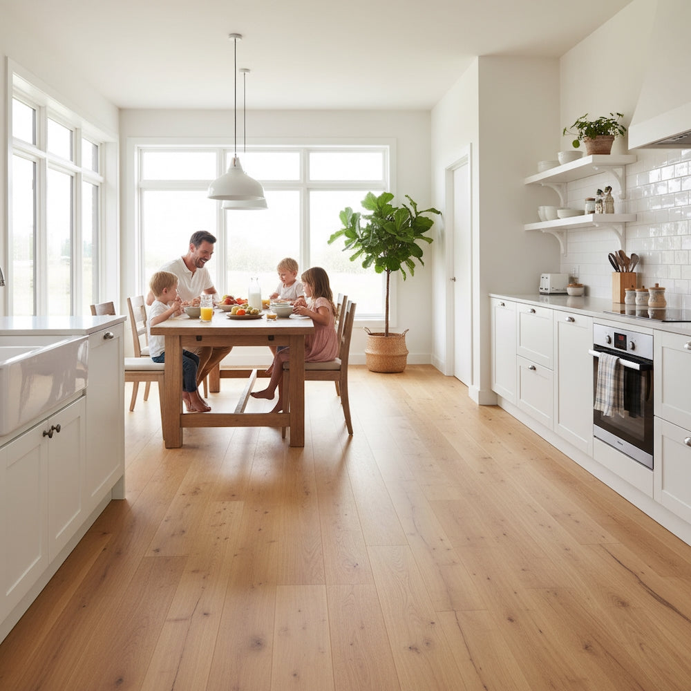 Lusso Novara Luxe Natural Brushed UV Oiled Oak Engineered Wood Flooring