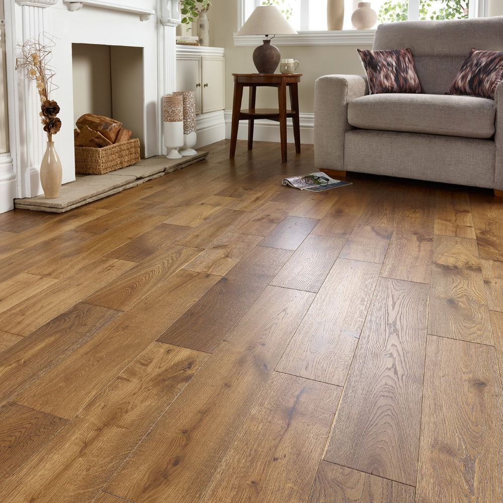 Lusso Novara Smoked Brushed & Lacquered Engineered Oak