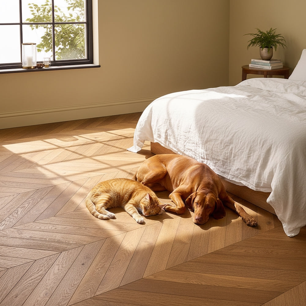 Lusso Palermo Char Oak Chevron Engineered Flooring