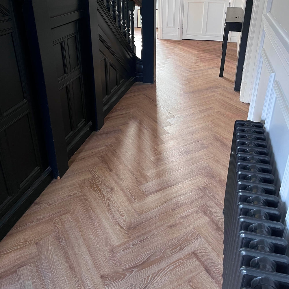 Lusso Portofino Herringbone Sunshine Oak SPC Click Vinyl Flooring