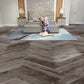 Lusso Portofino Herringbone Weathered Ash SPC Click Vinyl Flooring