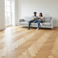 Lusso Rome Herringbone Natural Brushed & Lacquered Engineered Oak